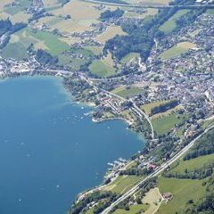 Flugwegposition um 12:41:39: Aufgenommen in der Nähe von Gemeinde Innerschwand am Mondsee, Österreich in 2559 Meter